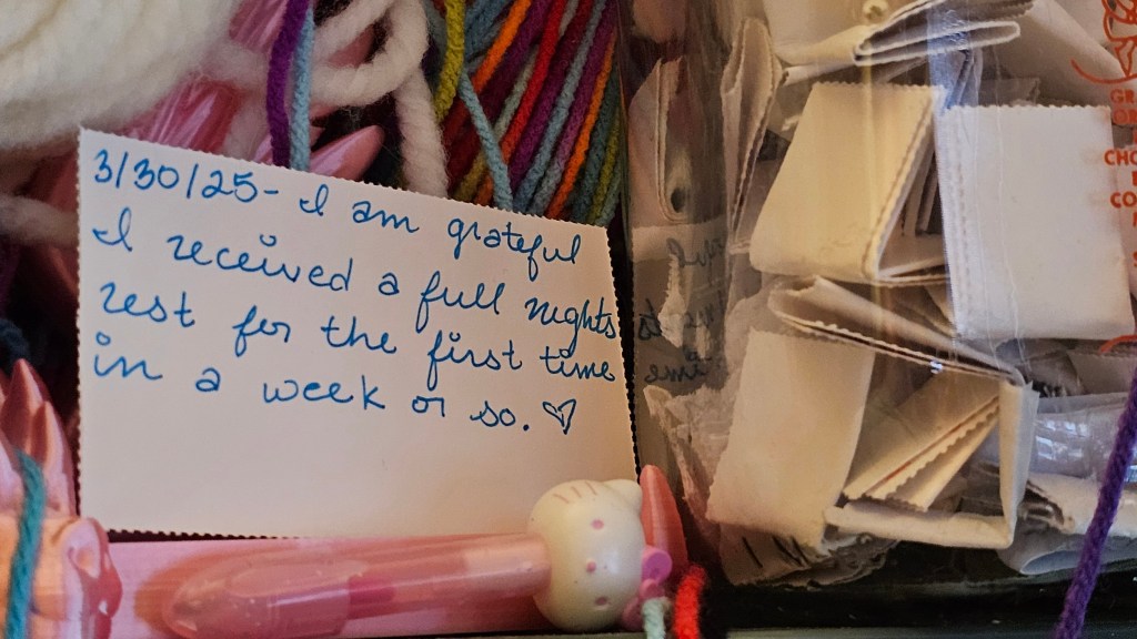 Gratitude for March 30th, 2025.