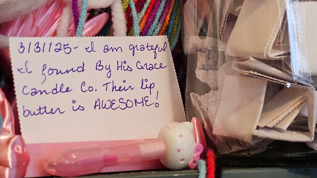 Gratitude entry for March 31st, 2025.