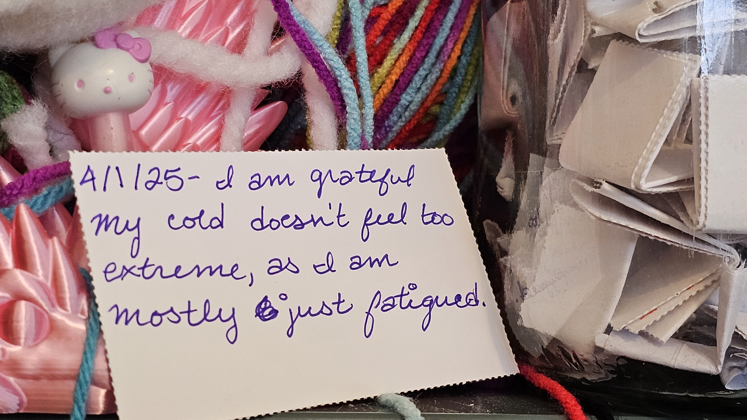 My gratitude for the first of April, 2025