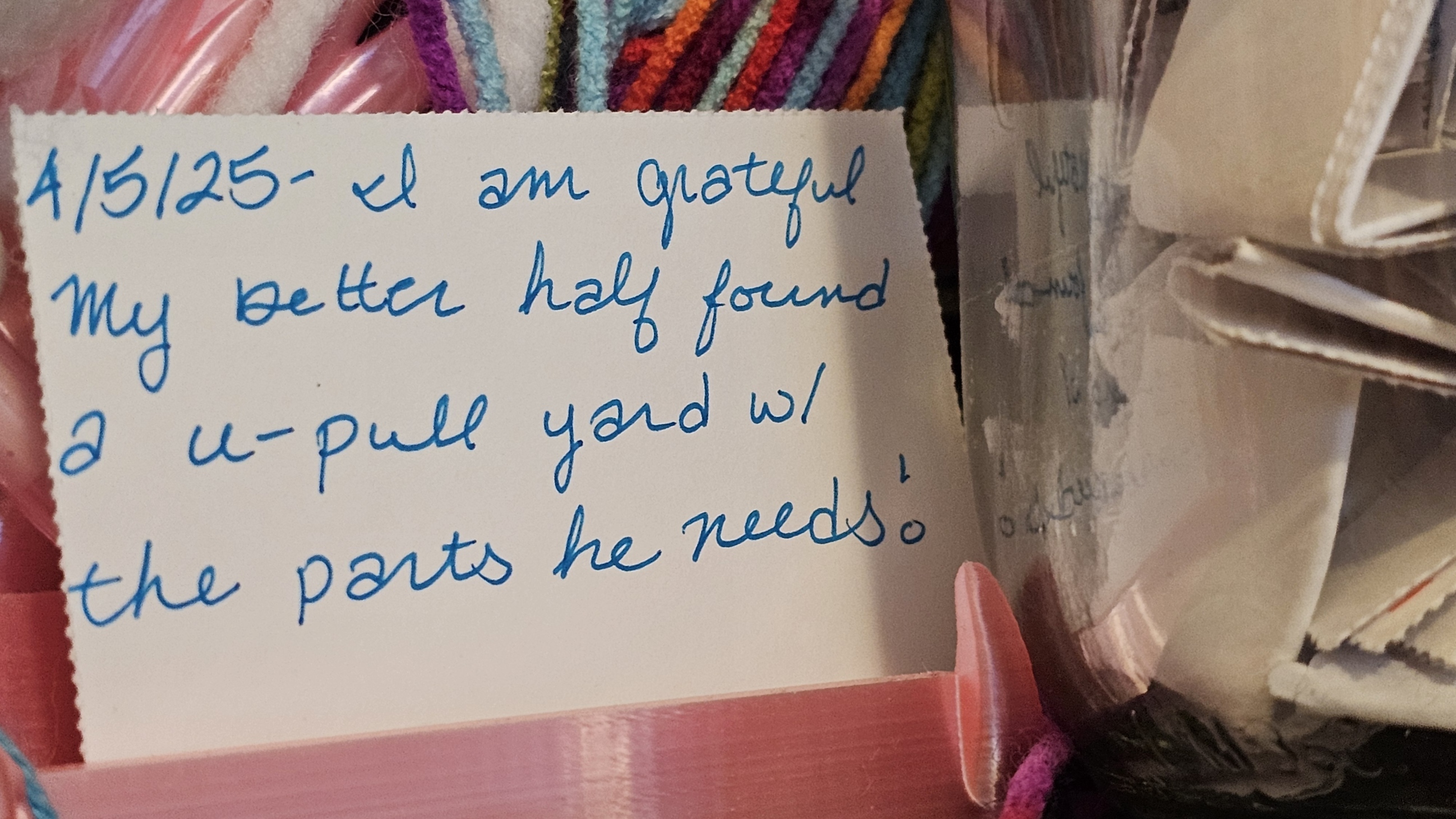 Gratitude entry for April 5th of 2025