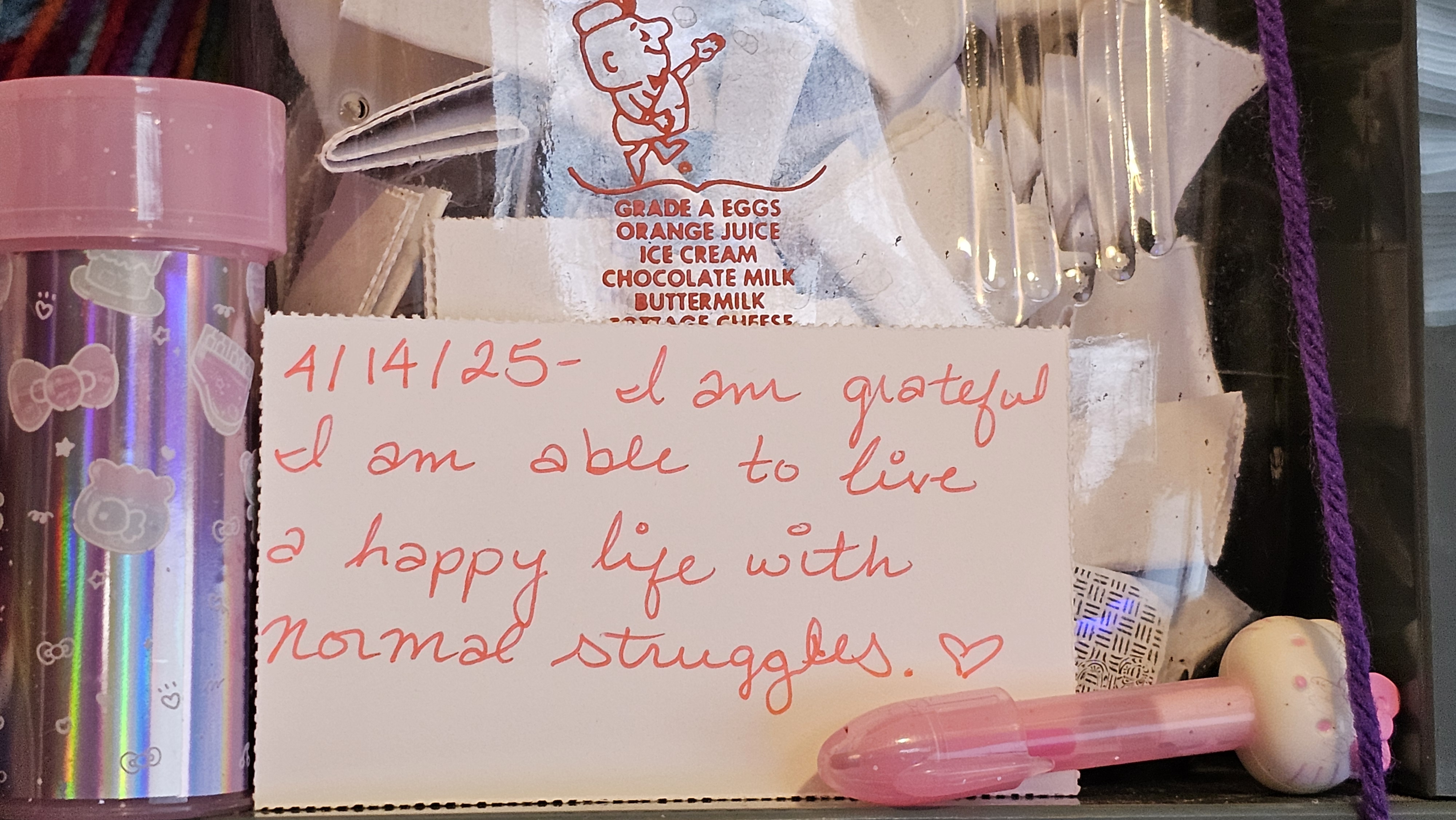 gratitude jar entry for april 14th 2025