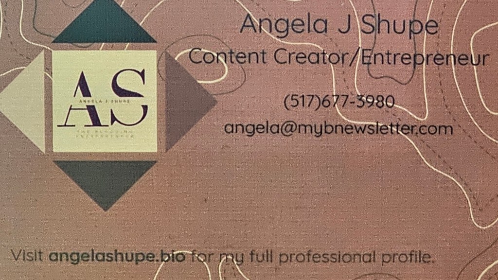 back content of the blogging entrepreneur business card for networking with professionals