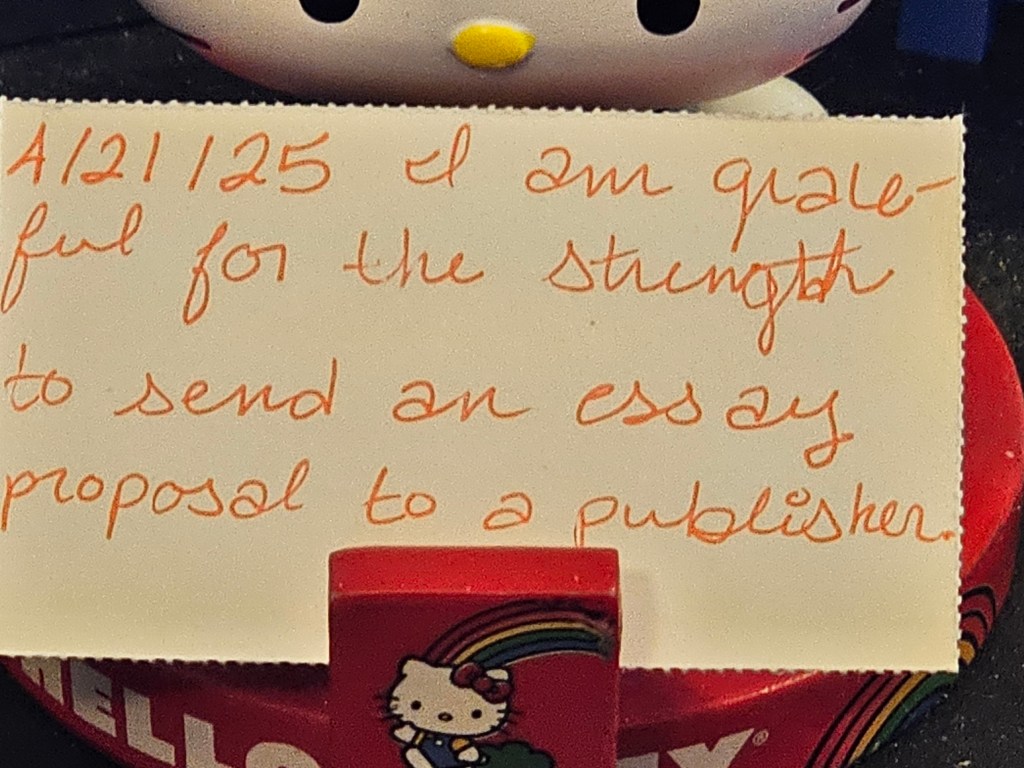 And then I proposed an essay idea relating to business for publishing…