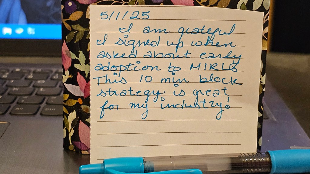 Gratitude Jar 2025 for May 1st